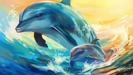 Заботливый дельфин